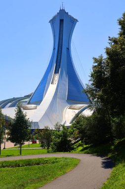 MONTREAL QUEBEC CANADA 09 02 02 2024: Saputo Stadyumu, MLS Kanadalı profesyonel futbol takımı Montreal 'in Impact takımının bulunduğu Olympic Park' ta bulunan bir futbol stadyumu.