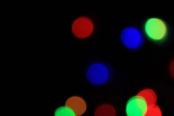 Χριστουγεννιάτικο Φως Θολή Μαύρο Φόντο — Φωτογραφία Αρχείου