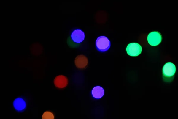 Blurred Lights Black Background — Stock Photo, Image