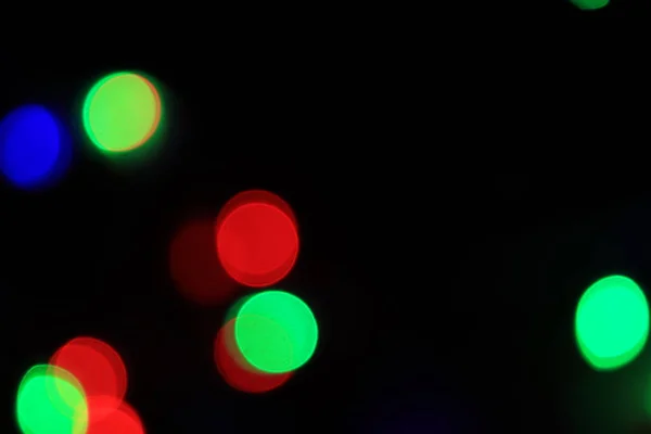 Christmas Light Rozmytym Czarnym Tle — Zdjęcie stockowe