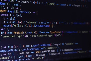 Bilgisayar ekranında PHP programlama dili. Teknoloji konseptini izle. Program kodunun arka planı. Web geliştirme kavramı