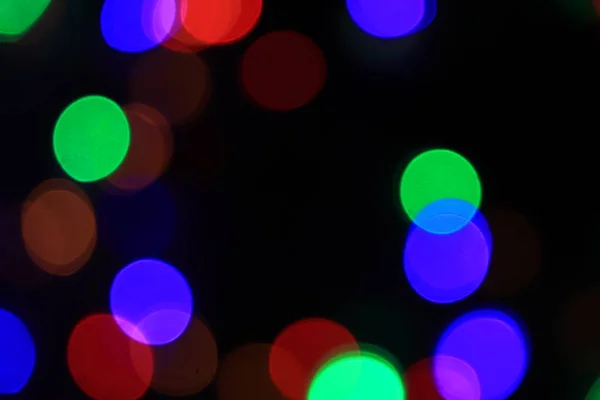 Luzes Coloridas Fundo Escuro — Fotografia de Stock