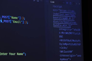 Programlama kod soyut ekran yazılım geliştirici. Bilgisayar komut dosyası