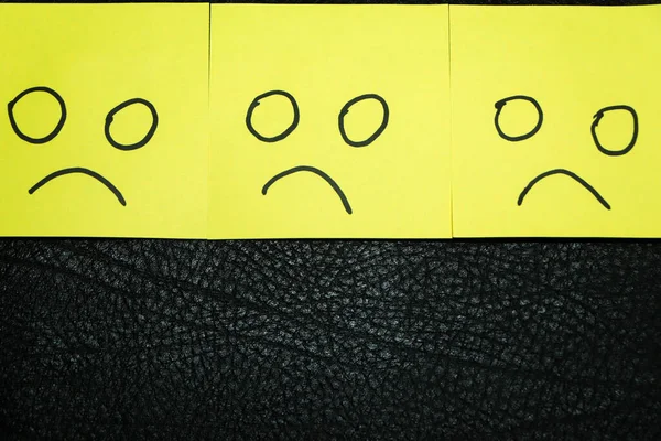 Emotions Concept Background Sticky Notes Green Sticky Note Yellow Sticky — Stockfoto