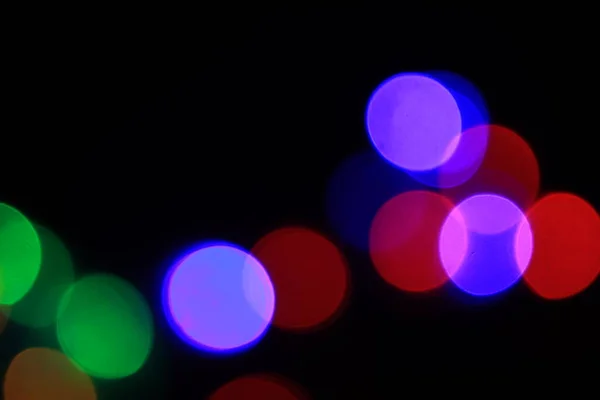 Fundo Bokeh Colorido Abstrato Luzes Desfocadas Desfocadas Círculos Brilhantes — Fotografia de Stock