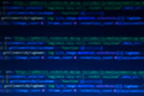 Blur Technology Background Unfocused Coding Screen — Stock Photo, Image