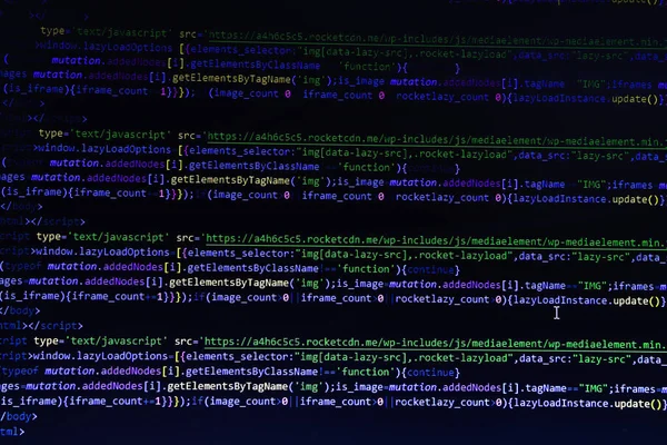 Programming code abstract screen of software developer. Computer script