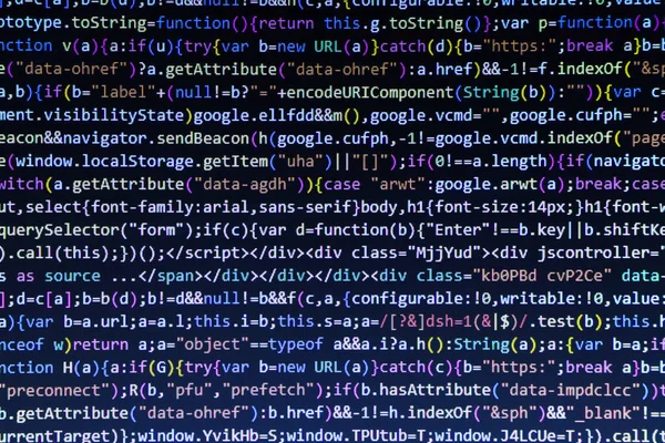 Web development code CSS SASS styles preprocessor script lines. Abstract screen of web developer