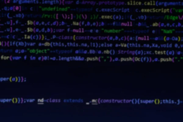 Web development code CSS SASS styles preprocessor script lines. Abstract screen of web developer