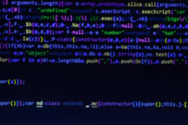 Blur Technology background, Unfocused programming script coding screen