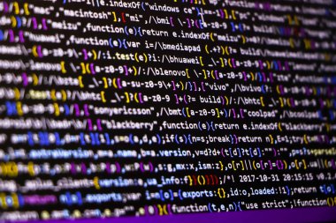 Programlama kod soyut ekran yazılım geliştirici. Bilgisayar komut dosyası