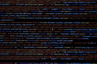 Kodlama ekranı programlanıyor, web geliştiricisi kodlama ekranı