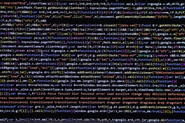 Kodlama ekranı programlanıyor, web geliştiricisi kodlama ekranı