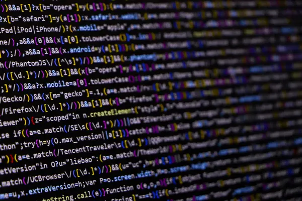 Web geliştirici programlama kodlarının kodlama ekranı