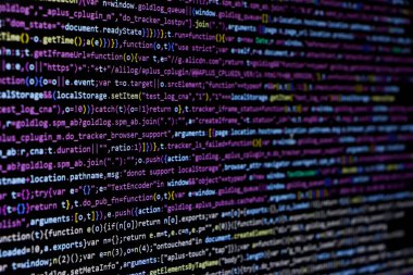 Teknoloji arka planı, web geliştirici ya da yazılım geliştiricisinin kodlama ekranı