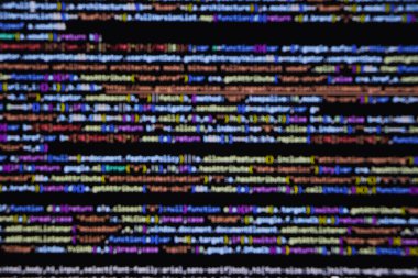 Kodlama ekranı programlanıyor, web geliştiricisi kodlama ekranı