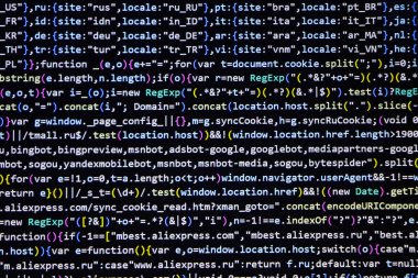 Kodlama ekranı programlanıyor, web geliştiricisi kodlama ekranı