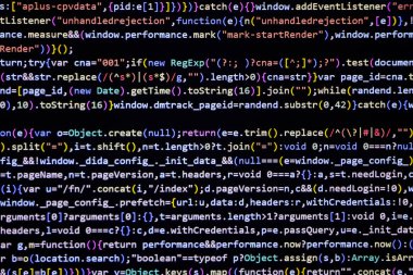 Kodlama ekranı programlanıyor, web geliştiricisi kodlama ekranı