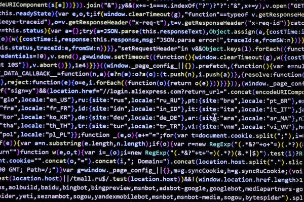 Kodlama ekranı programlanıyor, web geliştiricisi kodlama ekranı