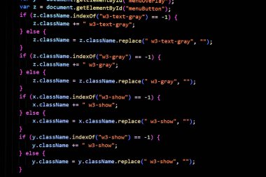 Kodlama ekranı programlanıyor, web geliştiricisi kodlama ekranı