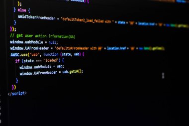 Programlama kod soyut ekran yazılım geliştirici. Bilgisayar komut dosyası