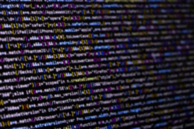 teknoloji arkaplanı, kaynak kod veya programlama kodunun kodlama ekranı