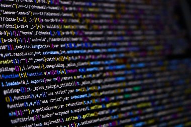 Teknoloji arka planı, kodlama ekranı, programlama ekranı