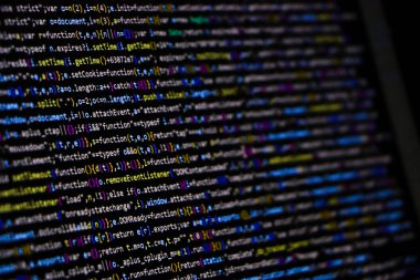 Programlayıcı kodlama ekranı, programlama ekranı, teknoloji arkaplanı