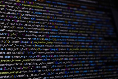 Web geliştirici kodlama ekranı, programlama ekran, teknoloji arkaplan