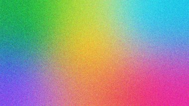 Renkli ve soyut tanecikler. Retro gradyan arka plan ses dokusu efekti. Güzel bir renk arkaplanı. Parlak ışık parıltısı neon metalik. Gürültü tahıl ağı