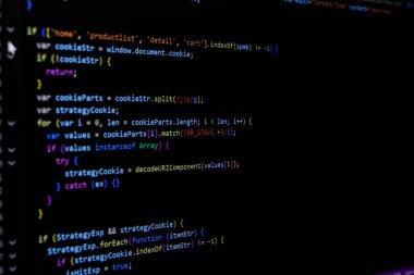 Kodlama ekranı programlanıyor, web geliştiricisi kodlama ekranı