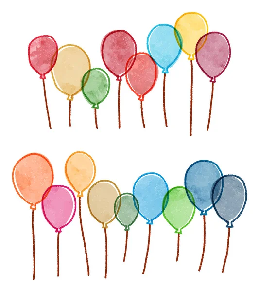 Ballons Gribouillis Odd Couleurs — Image vectorielle