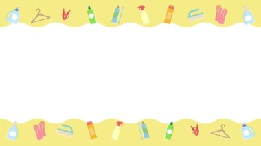 Simple frame with daily goods illustration