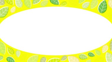 Green leaves decoration frames (set of 6 sec loop videos)