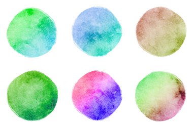 suluboya vektör çemberleri; başlık ve logo için arkaplan