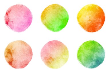 suluboya vektör çemberleri; başlık ve logo için arkaplan