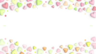 Yavaşça yanıp sönen 3D kalp çerçevesi