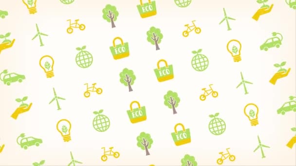 Hintergrund Von Grob Strukturierten Ikonen Bildern Nachhaltigen Lebensstils — Stockvideo
