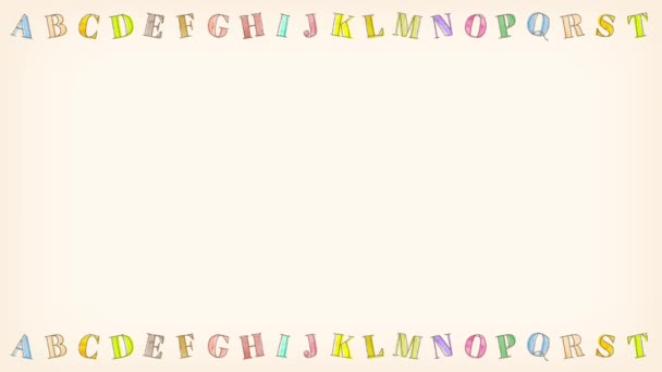 Різнокольорові Прикраси Намальованих Алфавітів — стокове відео