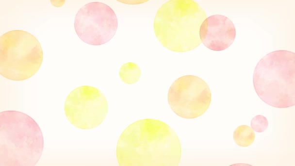Stigande Akvarell Bubblor Bakgrund Orangepink — Stockvideo