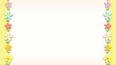 Basit çiçek kenar dekorasyonu; 3D çiçekler