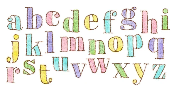 Hand Drawn Vector Doodle Alphabets Grunge Textured — Wektor stockowy