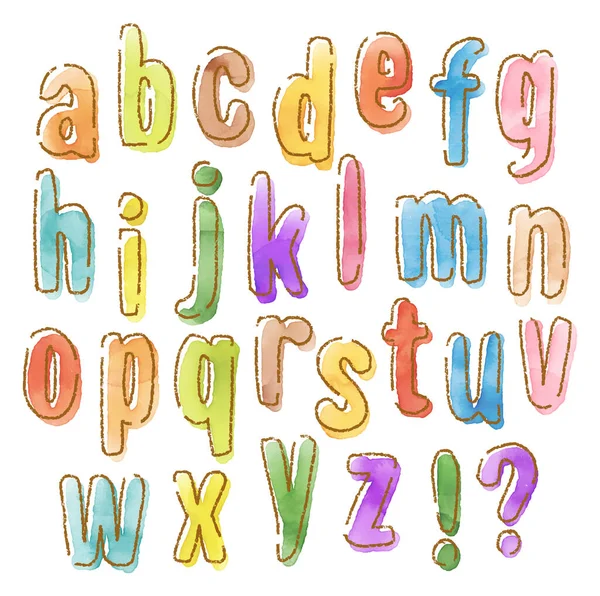 Alphabets Vectoriels Dessinés Main — Image vectorielle