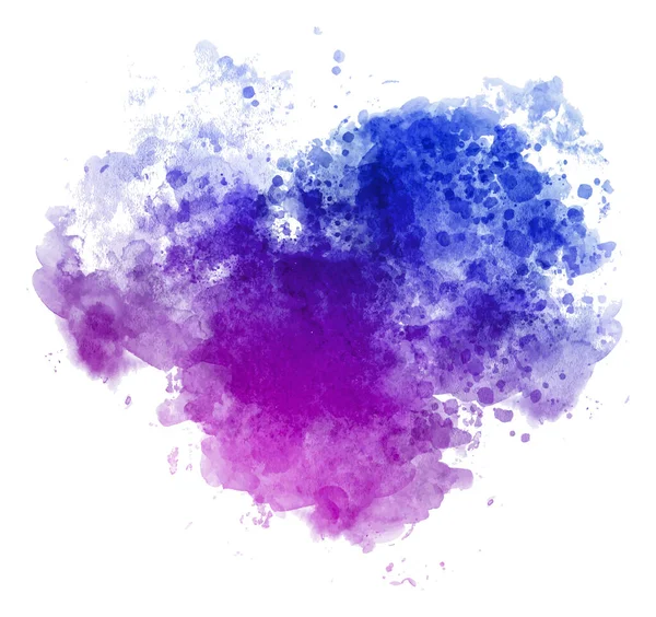 Acuarela Vector Salpicadura Fondo Para Textos Azul Púrpura — Vector de stock