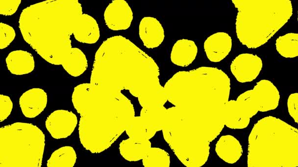 Handgezeichnete Fußkissen Übergangsset Gelb Und Grün — Stockvideo
