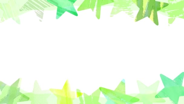 Star Illustration Hintergrund Mit Gesättigten Linien Grün — Stockvideo