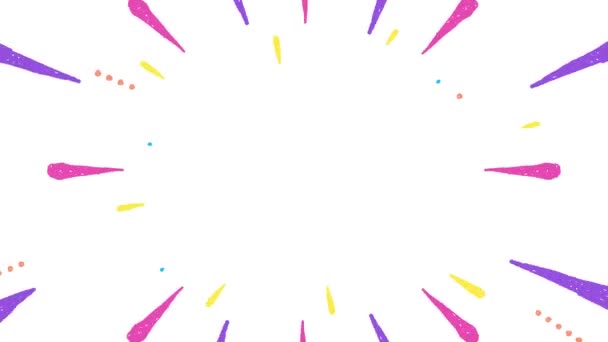 Linee Velocità Scarabocchiate Disegnate Mano Colori Vivaci — Video Stock