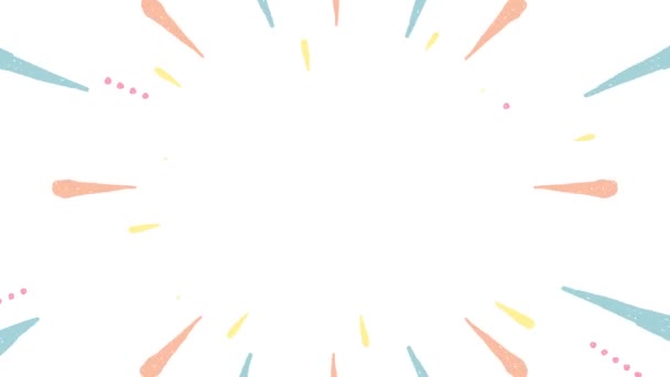 Handritade Doodle Hastighetslinjer Pastellfärger — Stockvideo