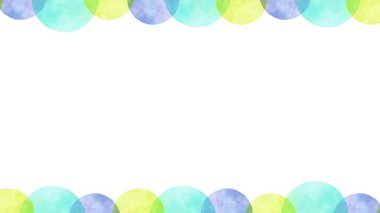 Suluboya yarı daire dekorasyonu (15 saniye döngü)