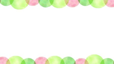 Suluboya yarı daire dekorasyonu (15 saniye döngü)